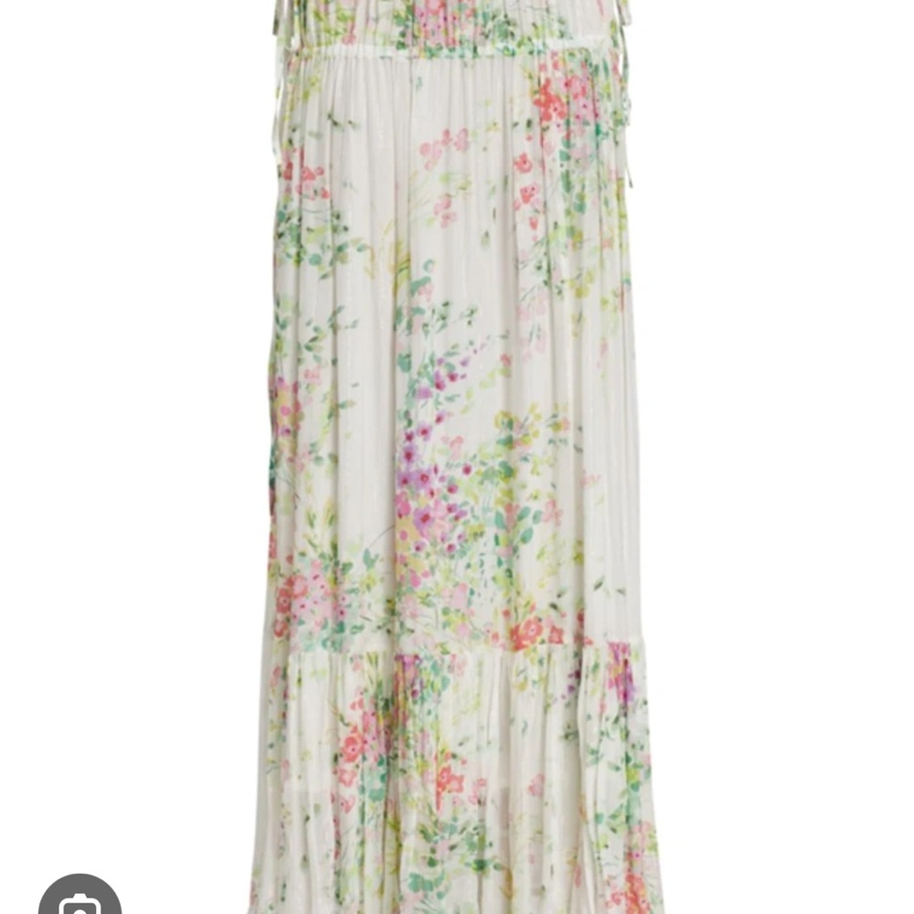 Sabina musayev Floral Maxi Skirt - Cream and Pink metallic inlay - Picture 2 of 2